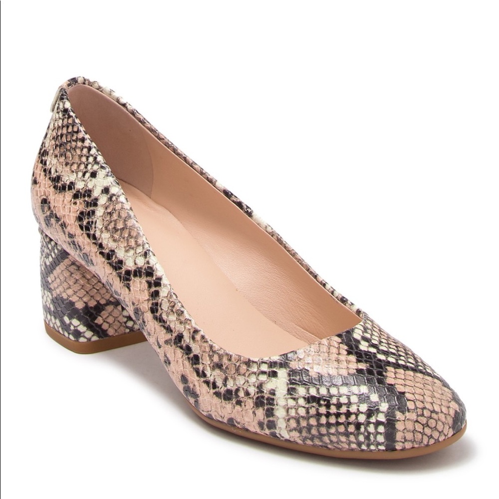 NWB KATE SPADE Beverly Snake Print Pump Block Heel Size: 8.5